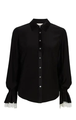 Cinq à Sept Roxie Top Black/ivory Outlet