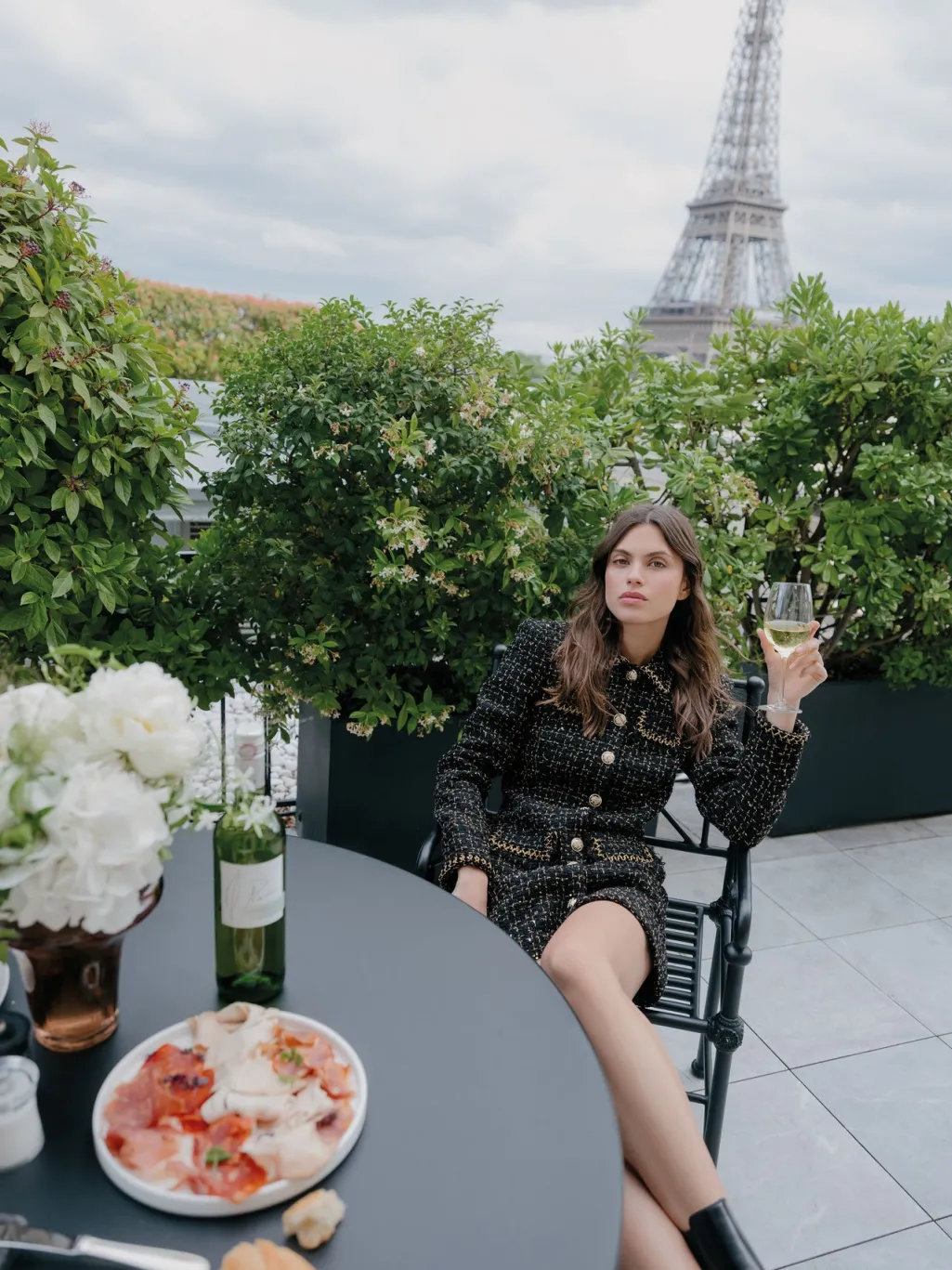 Cinq à Sept Sasha Dress Black/Gold Discount