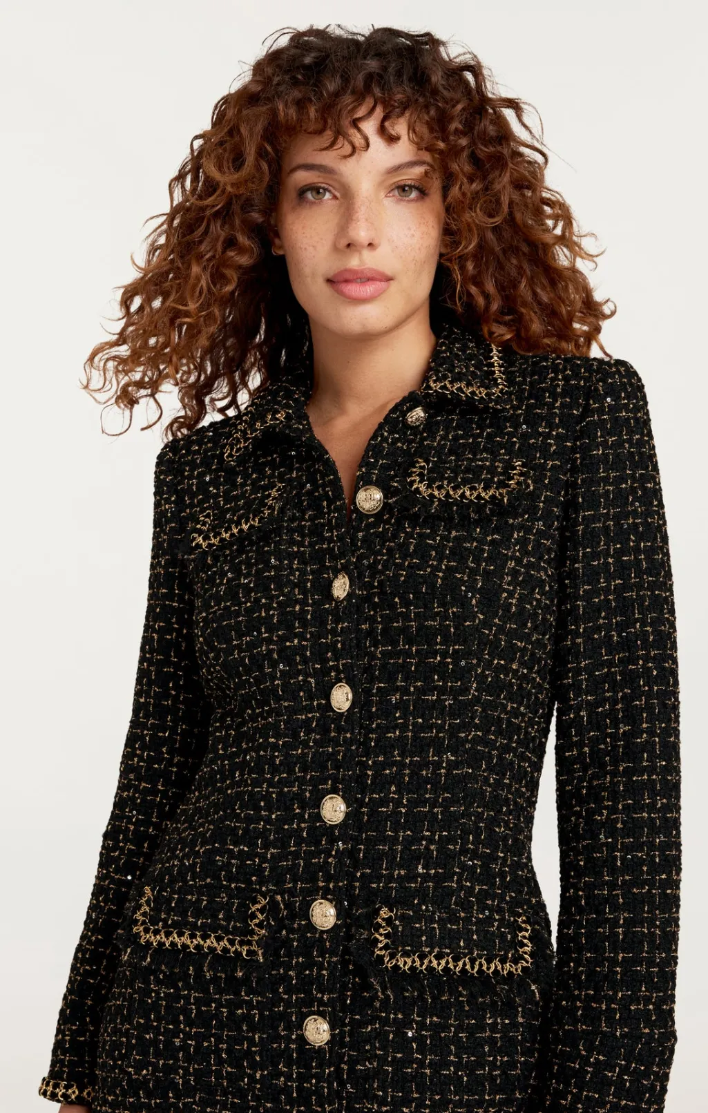 Cinq à Sept Sasha Dress Black/Gold Discount