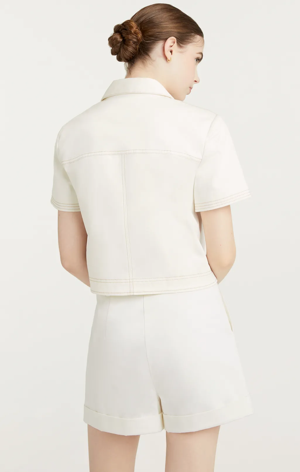 Cinq à Sept Sateen Coco Jacket White