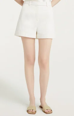 Cinq à Sept Sateen Galena Short White Clearance