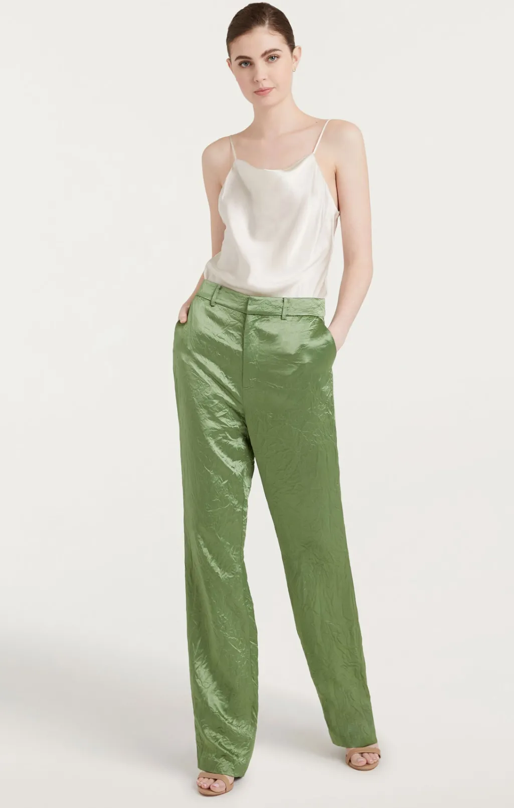 Cinq à Sept Satin Kasid Pant Bonsai New