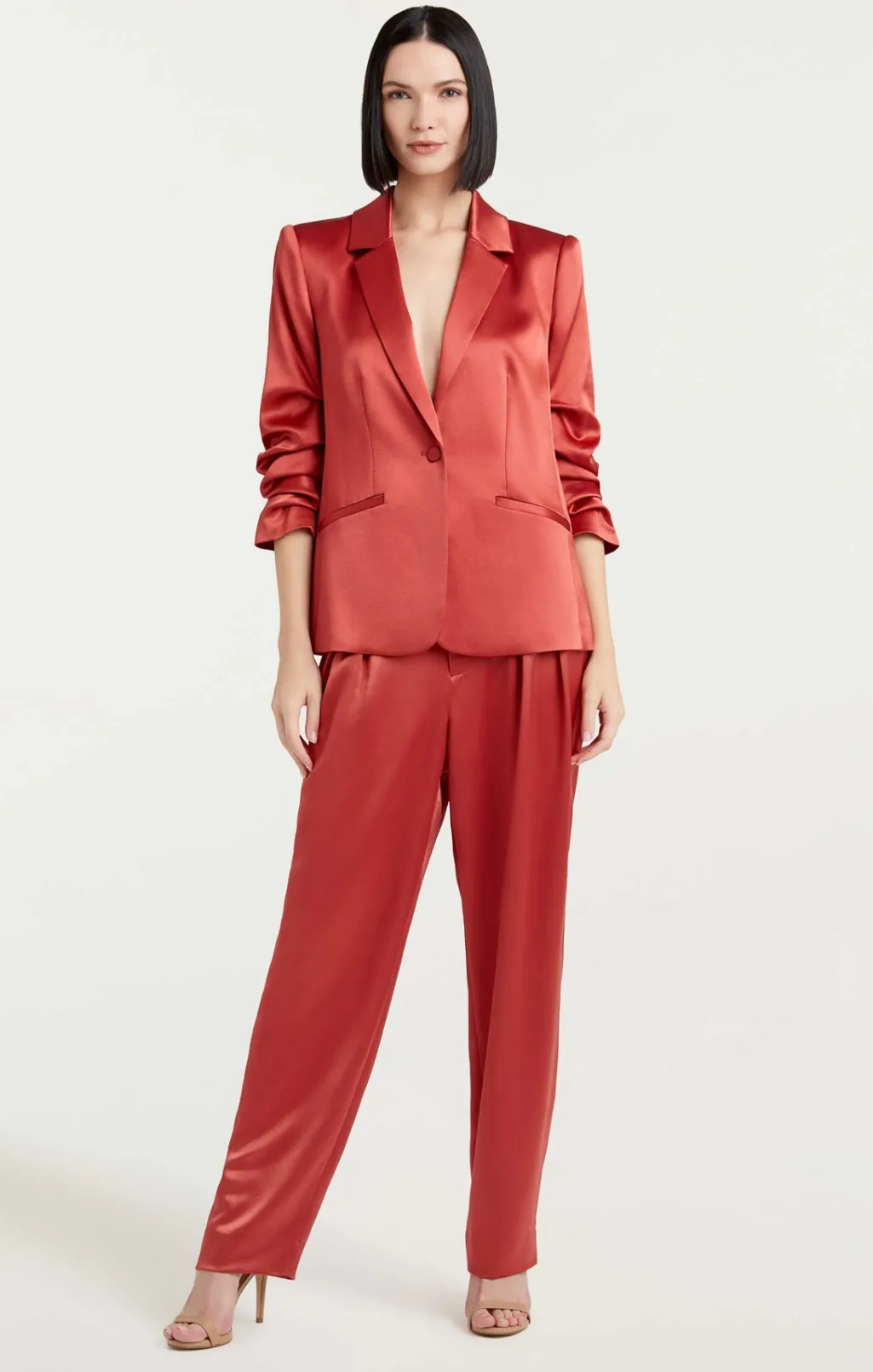 Cinq à Sept Satin Kylie Blazer Sumac Discount
