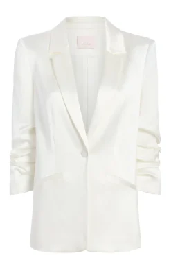 Cinq à Sept Satin Kylie Blazer Ivory Outlet