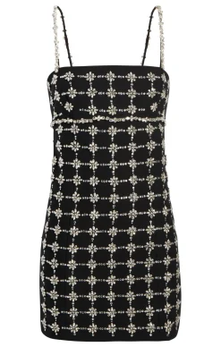 Cinq à Sept Satine Dress Black/Silver Outlet