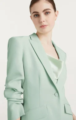 Cinq à Sept Scrunched Cheyenne Blazer Celadon Hot