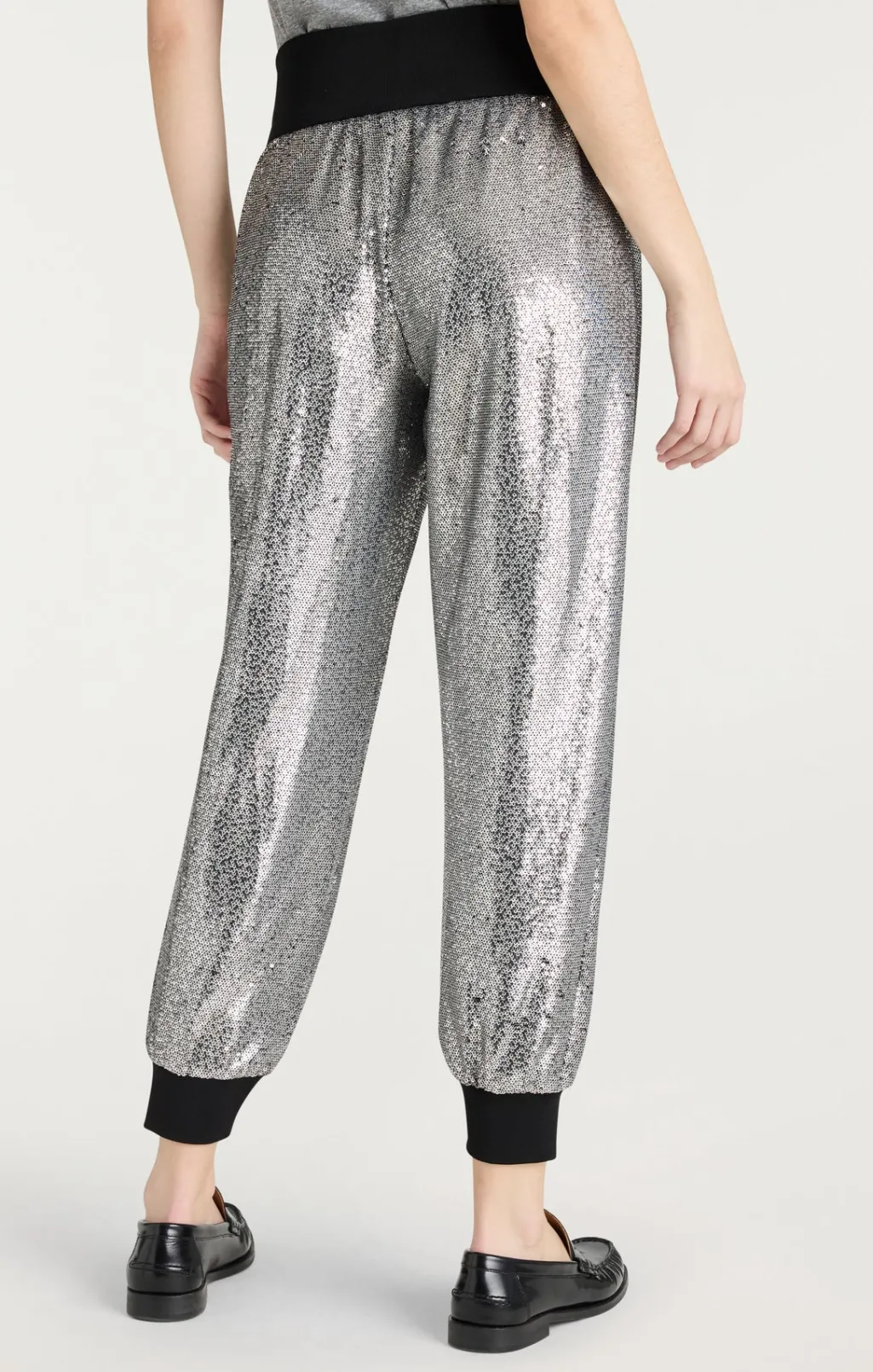 Cinq à Sept Sequin Giles Pant Silver