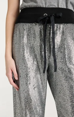 Cinq à Sept Sequin Giles Pant Silver