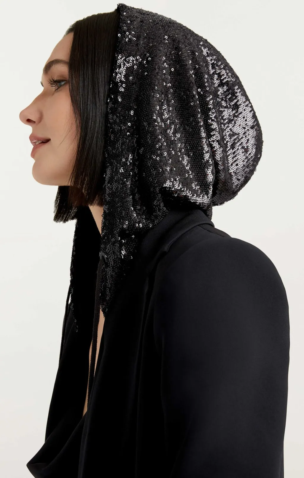 Cinq à Sept Sequin Hooded Khloe Blazer Black