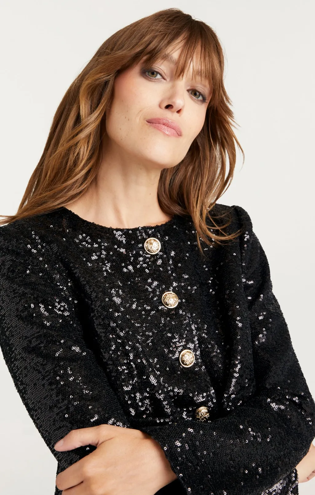 Cinq à Sept Sequin Randi Jacket Black Discount
