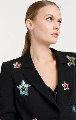 Cinq à Sept Sequin Star Le Petit Khloe Blazer Black/multi Outlet