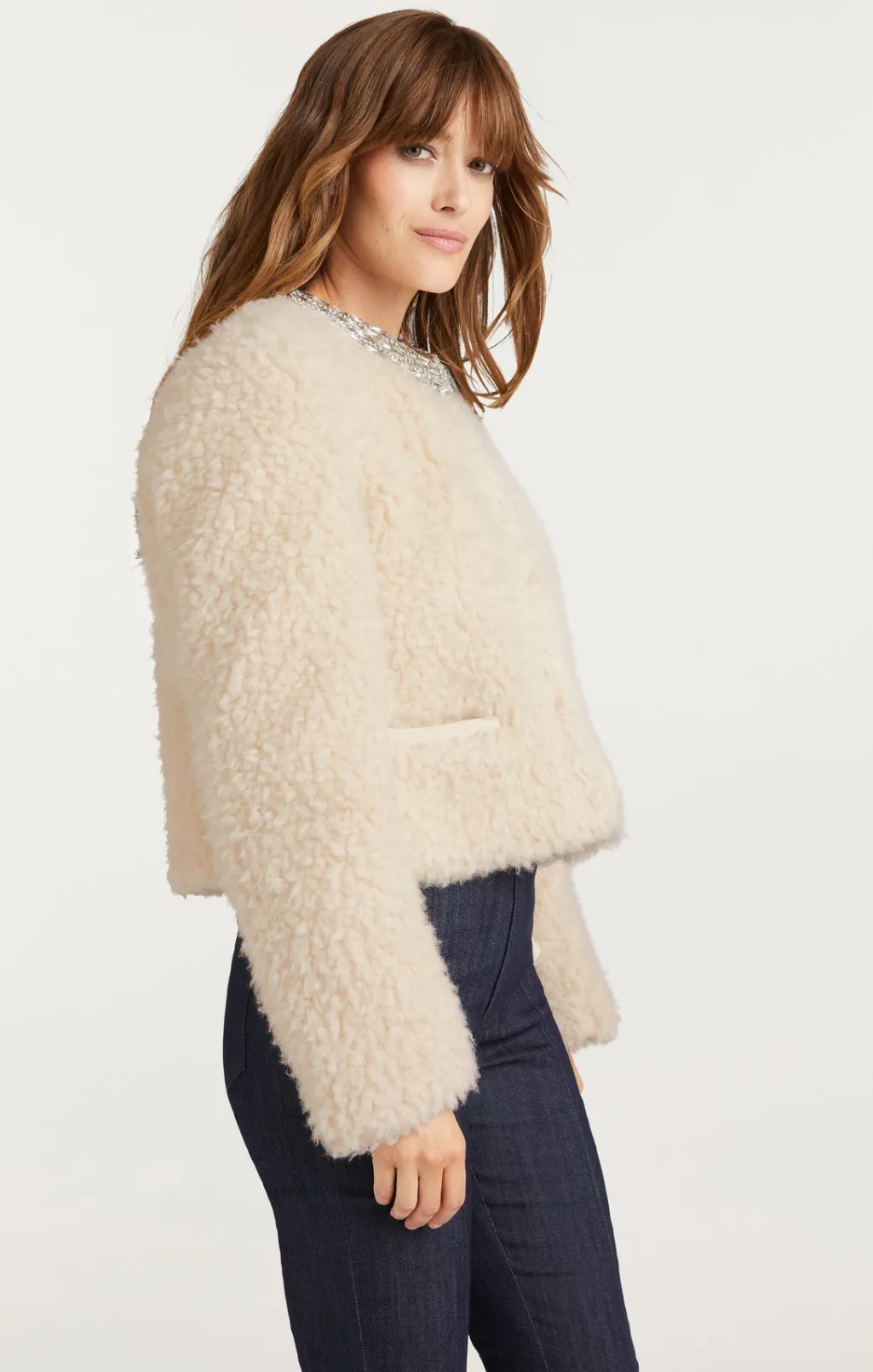 Cinq à Sept Shearling Christie Jacket Ivory Sale