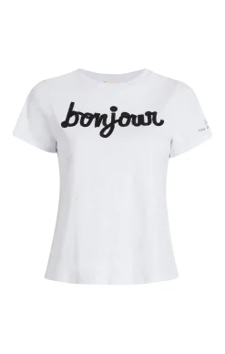 Cinq à Sept Shrunken Fringe Bonjour Tee White/Black