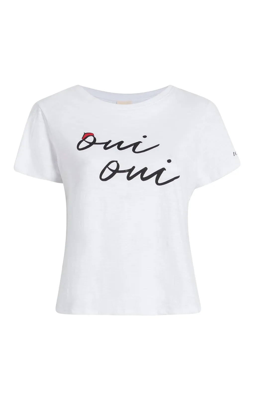 Cinq à Sept Shrunken Oui Oui Tee White/black Clearance