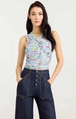 Cinq à Sept Sleeveless Aniya Top PastelMulti Best