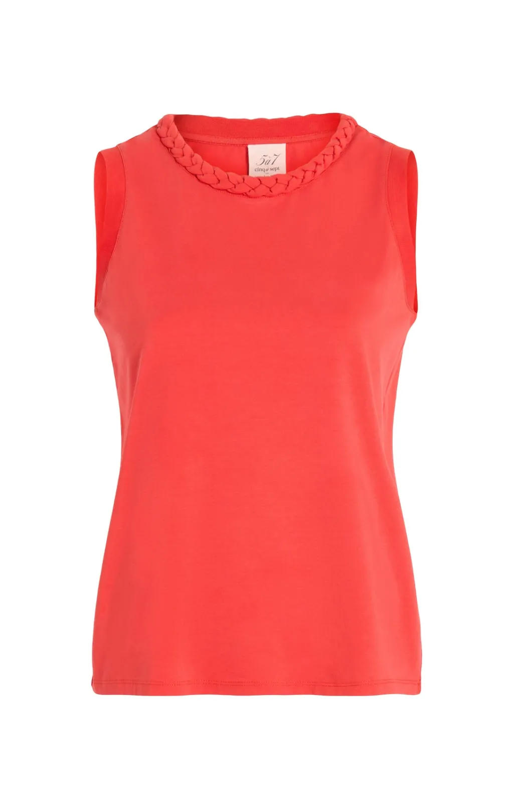 Cinq à Sept Sleeveless Braided Tee DeepTangelo Clearance