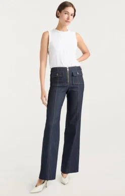 Cinq à Sept Sleeveless Braided Tee White New