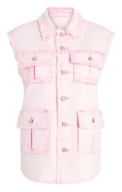 Cinq à Sept Sleeveless Vera Jacket Flamingo Sale