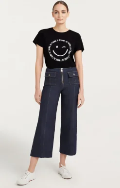 Cinq à Sept Smiley Je Taime Tee Black/white Online