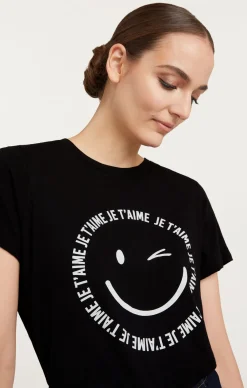 Cinq à Sept Smiley Je Taime Tee Black/white Online