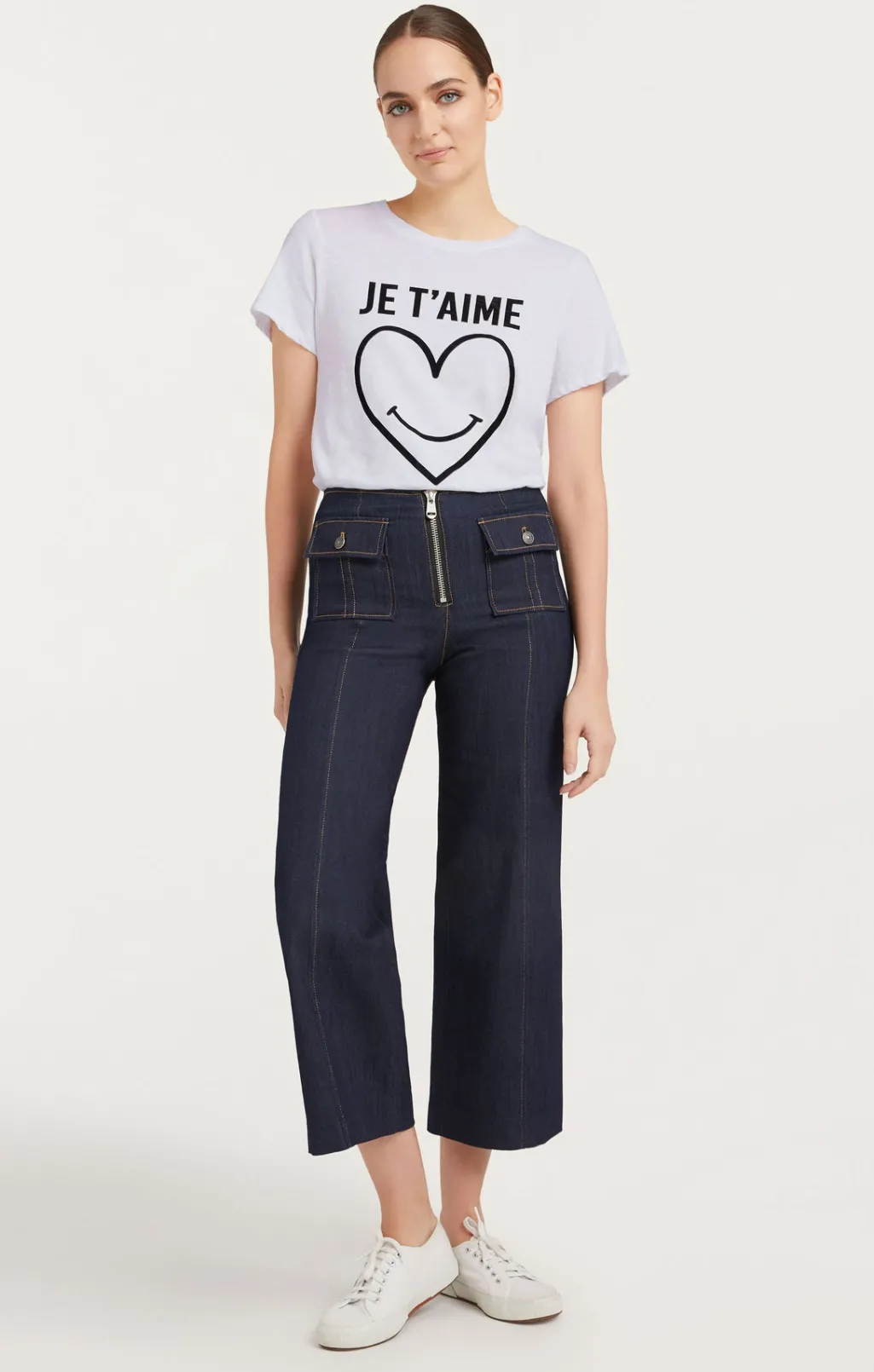 Cinq à Sept Smiling Heart Tee White New
