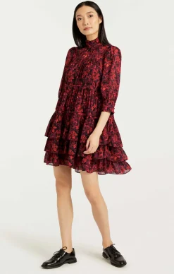 Cinq à Sept Stargazer Lilies Riva Dress CallaLilyMult Best