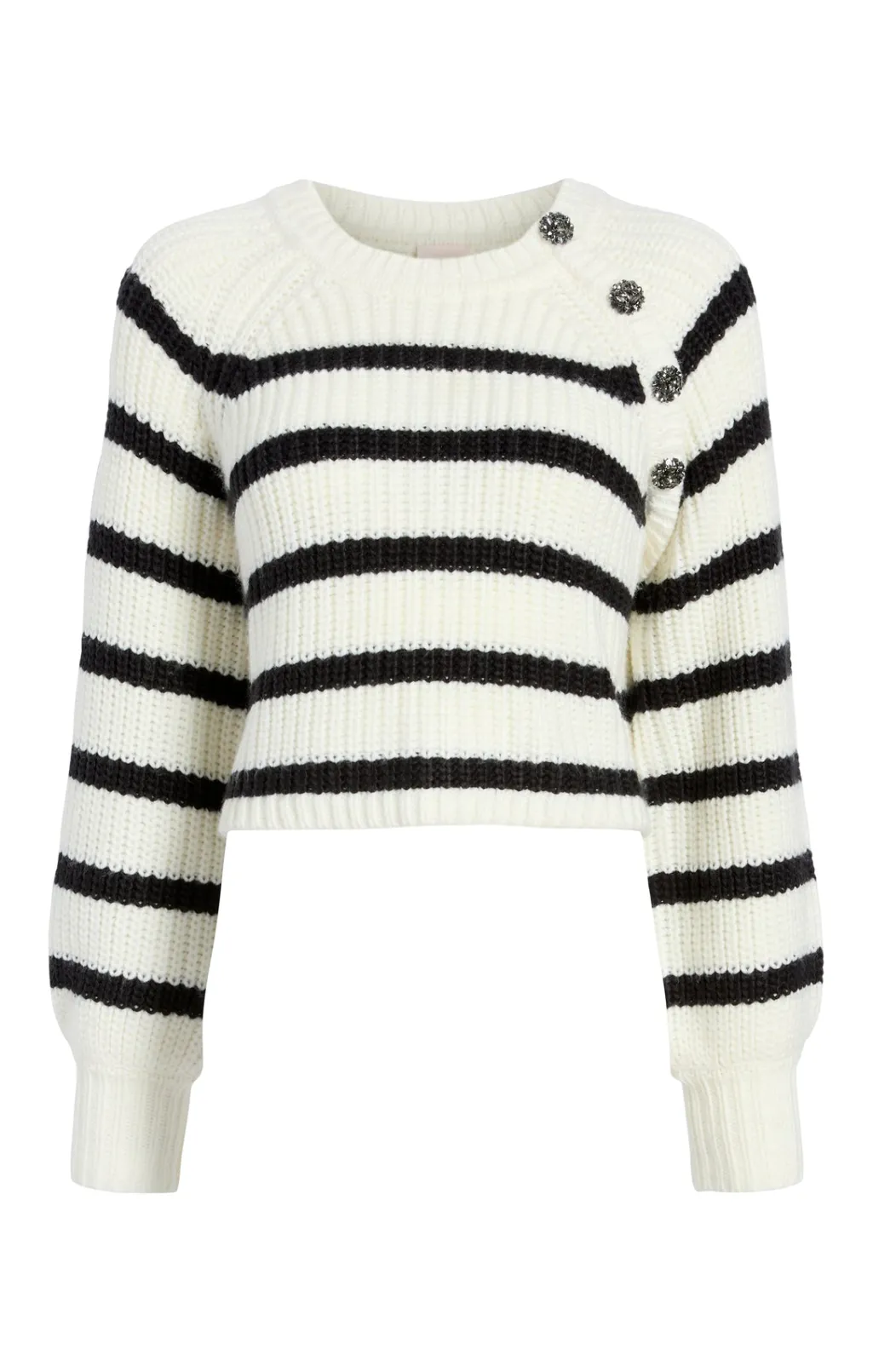 Cinq à Sept Striped Keren Pullover Ivory/Black Outlet