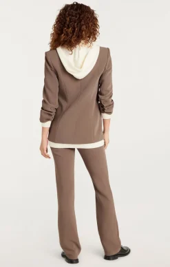Cinq à Sept Sweater Knit Khloe Blazer Taupe/Ivory