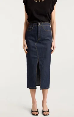 Cinq à Sept Tana Skirt Indigo Clearance