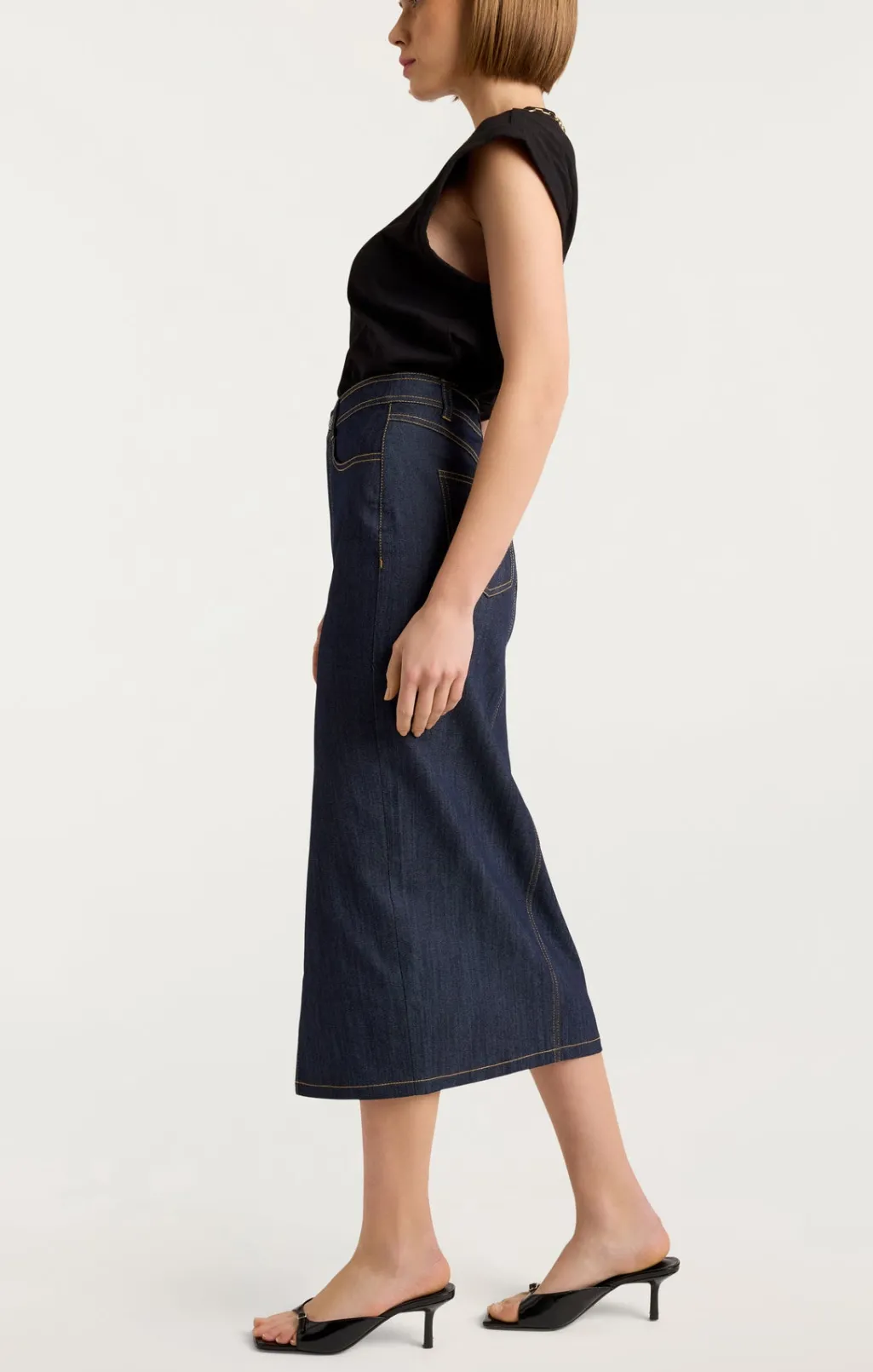 Cinq à Sept Tana Skirt Indigo Clearance