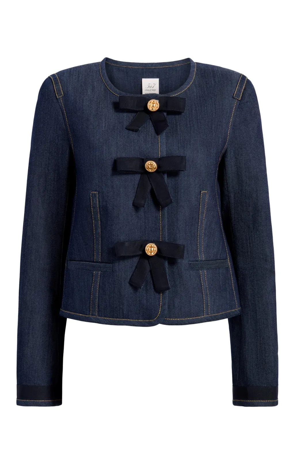 Cinq à Sept Taya Jacket Indigo Outlet