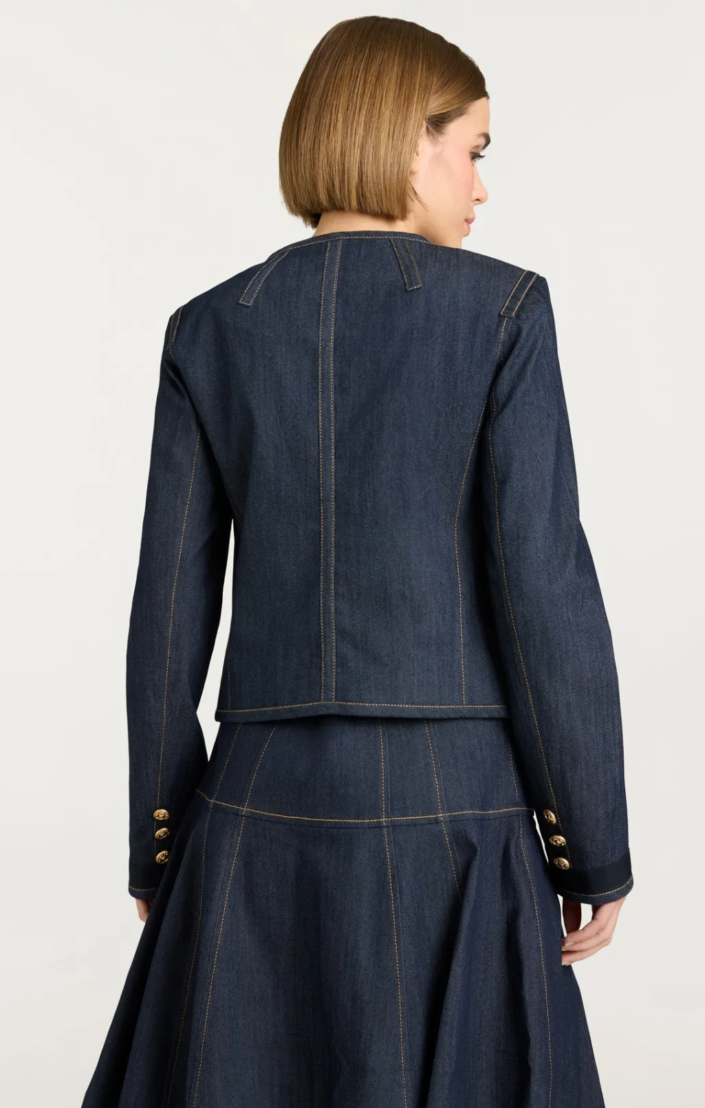 Cinq à Sept Taya Jacket Indigo Outlet