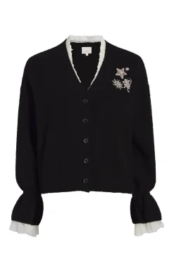 Cinq à Sept Tayah Cardigan Black/ivory Outlet