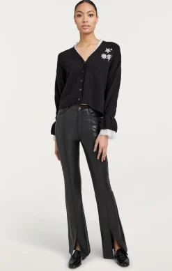 Cinq à Sept Tayah Cardigan Black/ivory Outlet