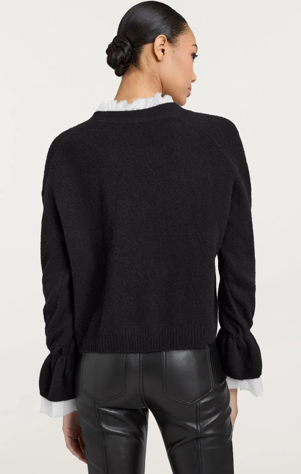 Cinq à Sept Tayah Cardigan Black/ivory Outlet