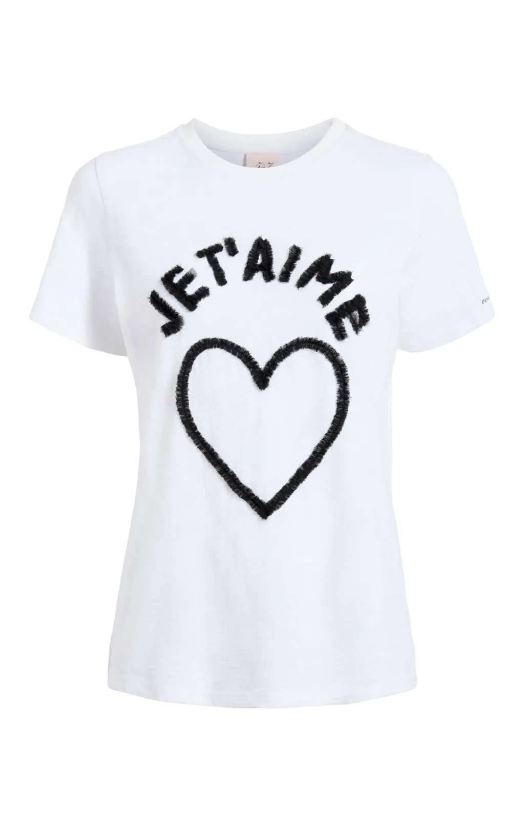Cinq à Sept Textured Je T'aime Tee White/Black Discount