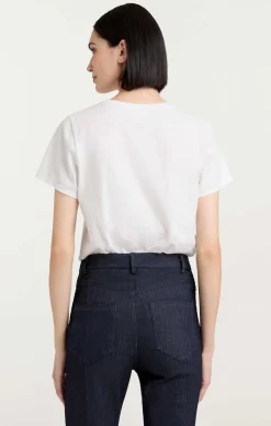 Cinq à Sept Threaded Merci Tee WhiteMulti Online