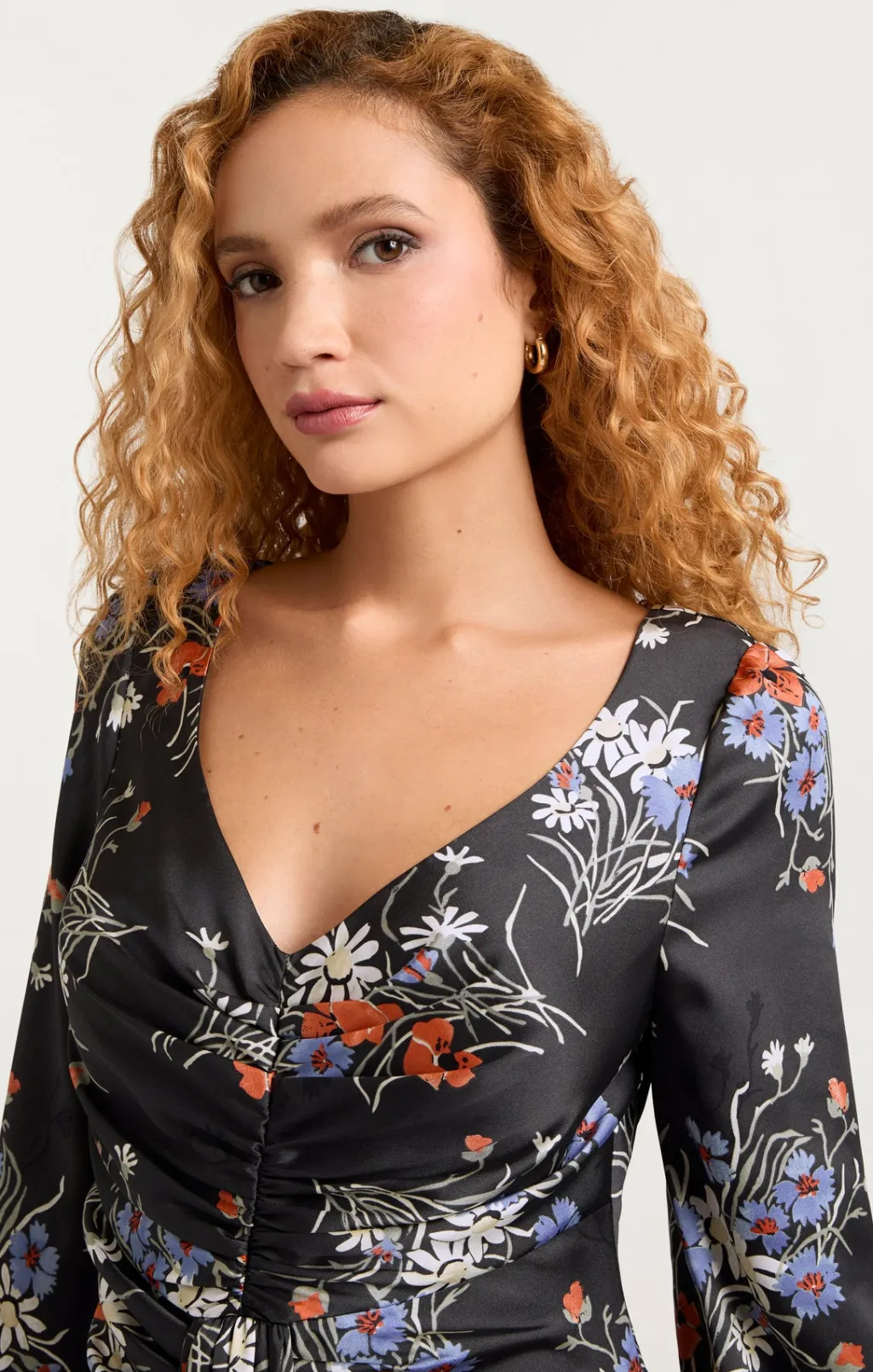 Cinq à Sept Three Quarter Sleeve Walker Dress ObsidianMulti Discount