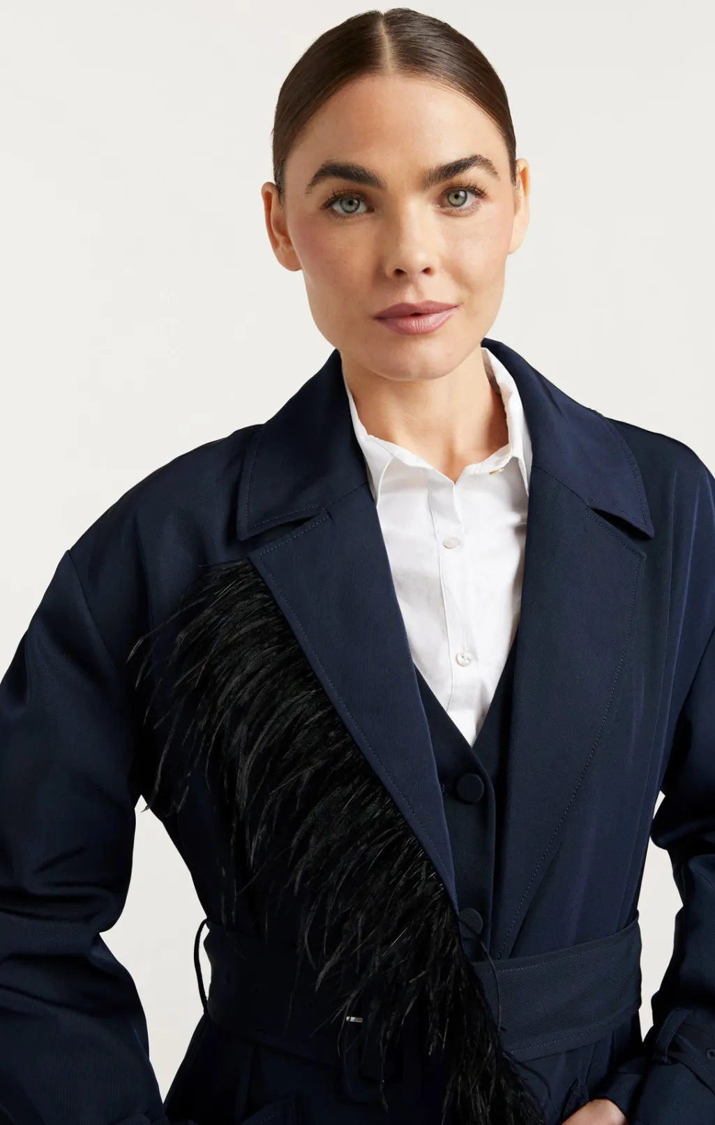 Cinq à Sept Tillie Trench Navy/black