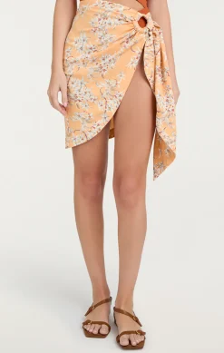 Cinq à Sept Trailing Orchid Greta Skirt PeachQuartz Hot