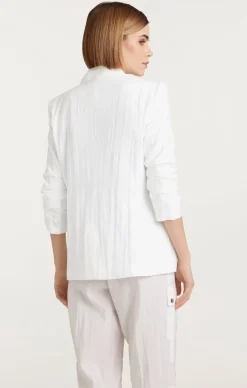 Cinq à Sept Tumbled Woven Khloe Blazer White