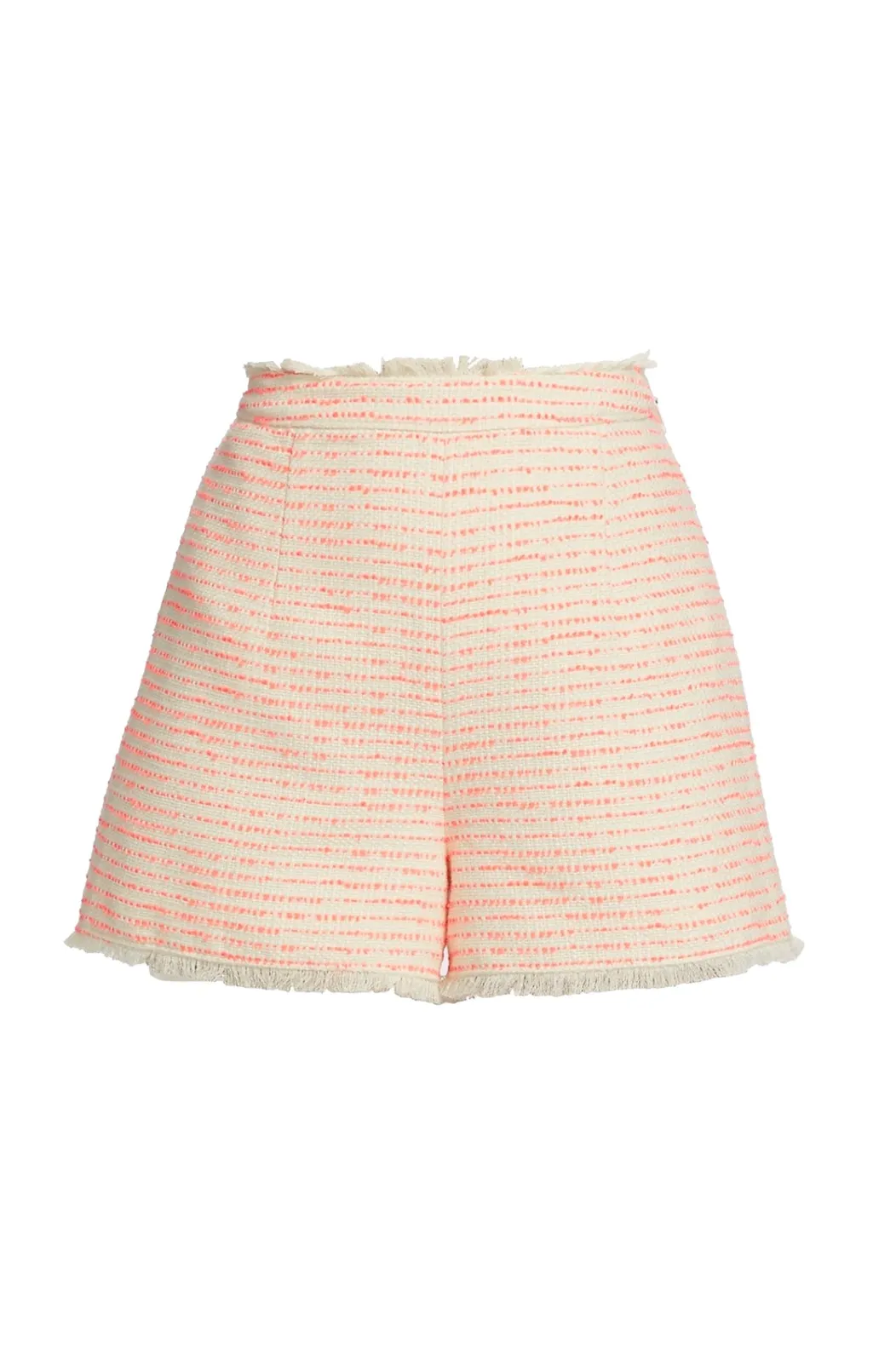 Cinq à Sept Tweed Coronado Short Ivory/neonCoral Outlet