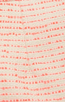 Cinq à Sept Tweed Coronado Short Ivory/neonCoral Outlet