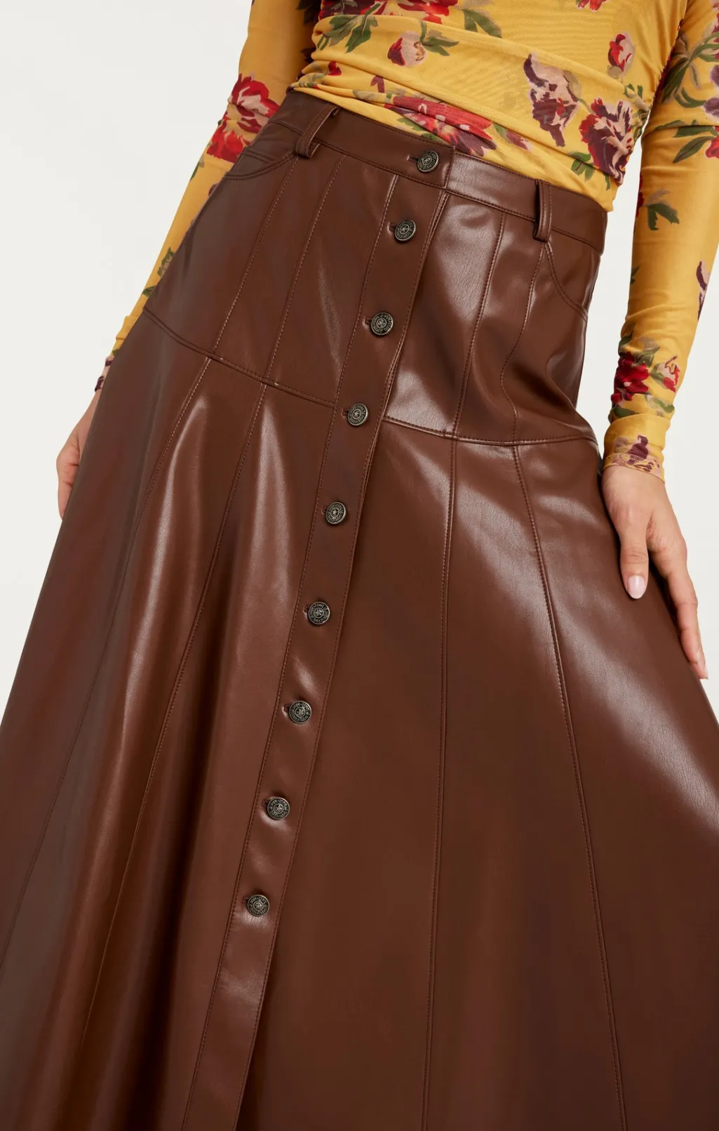 Cinq à Sept Veena Skirt Espresso Outlet