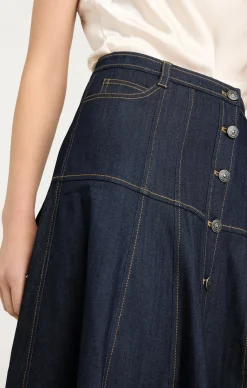 Cinq à Sept Veena Skirt Indigo Outlet