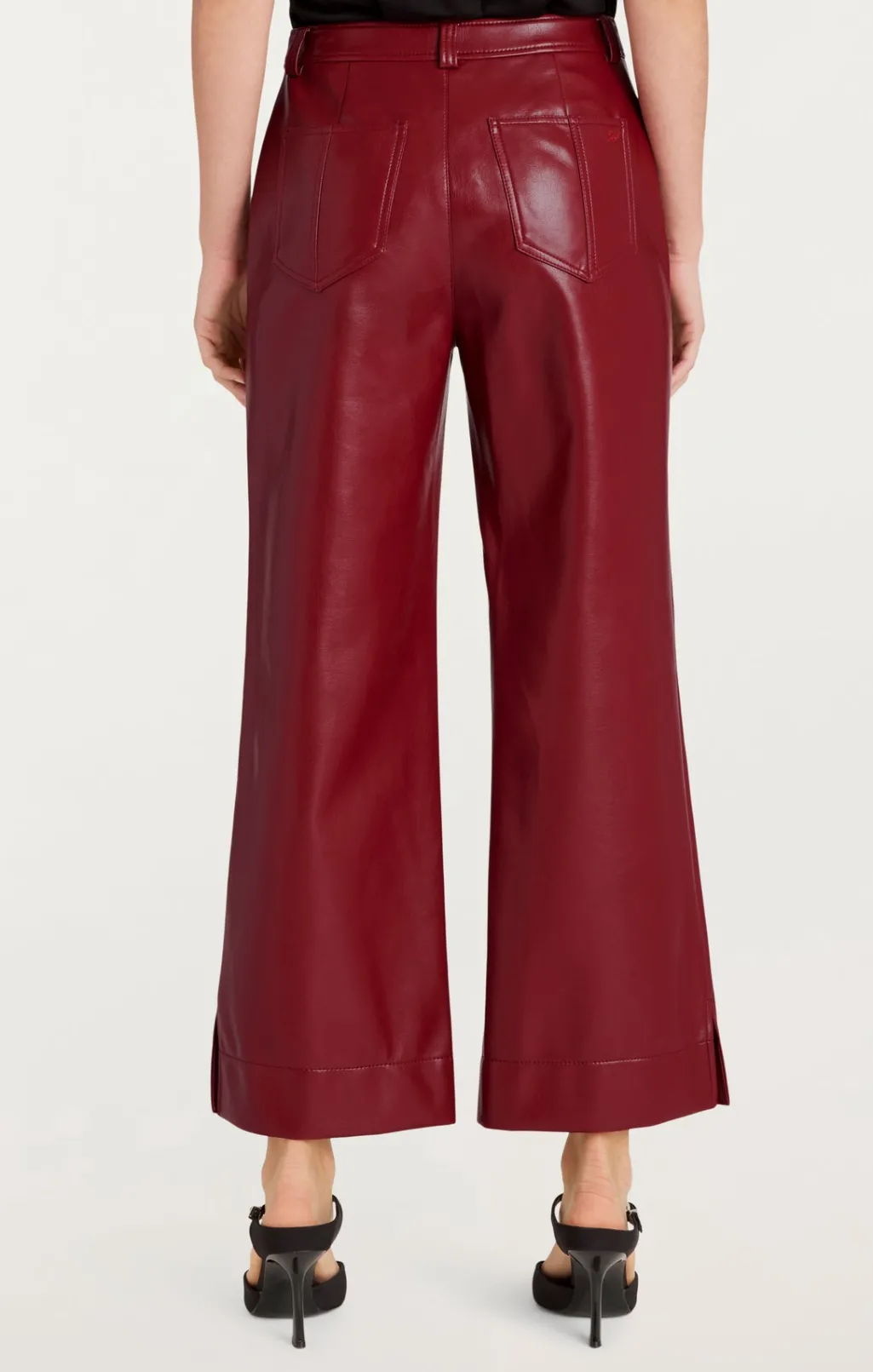 Cinq à Sept Vegan Leather Benji Pant Rhubarb Clearance