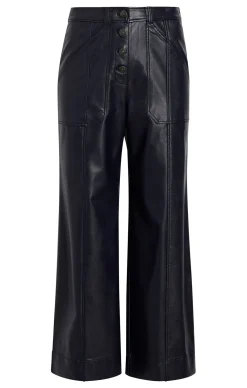 Cinq à Sept Vegan Leather Benji Pant Navy Clearance