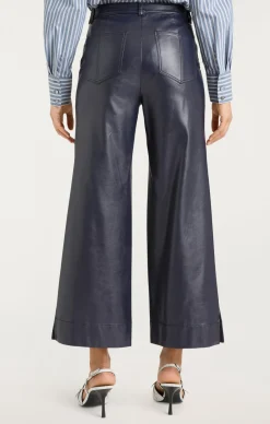 Cinq à Sept Vegan Leather Benji Pant Navy Clearance
