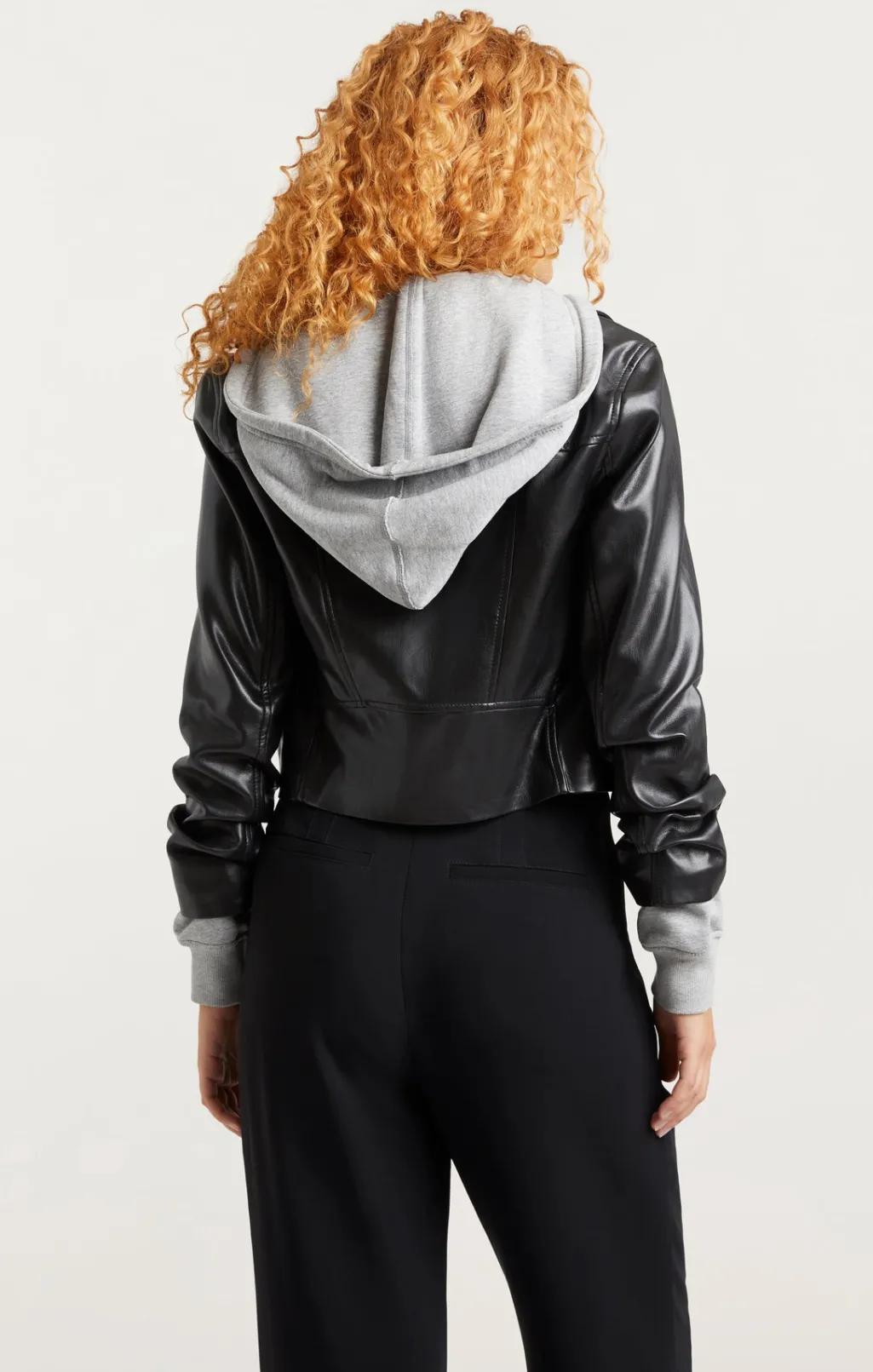 Cinq à Sept Vegan Leather Evie Jacket Black/HeatherGrey Outlet