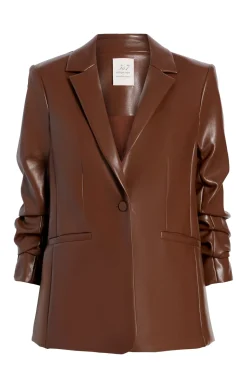 Cinq à Sept Vegan Leather Kylie Blazer Espresso Best
